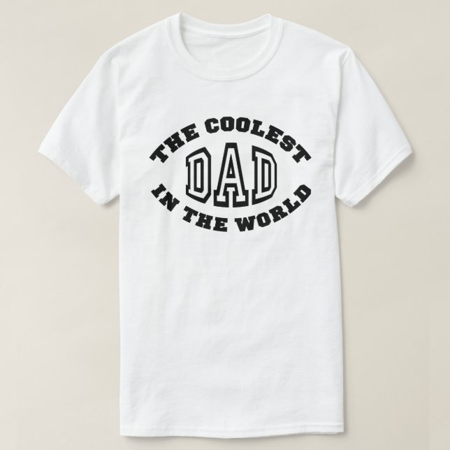 T-shirt Le papa le plus frais (Design devant)