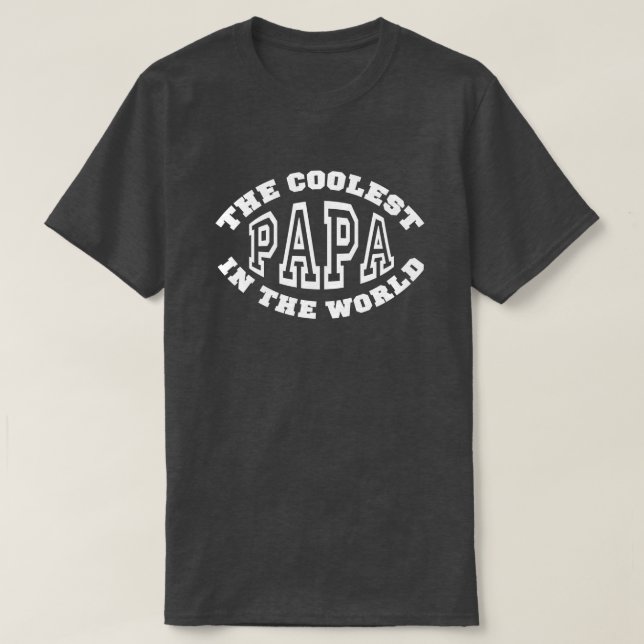 T-shirt Le Papa le plus froid au monde (Design devant)