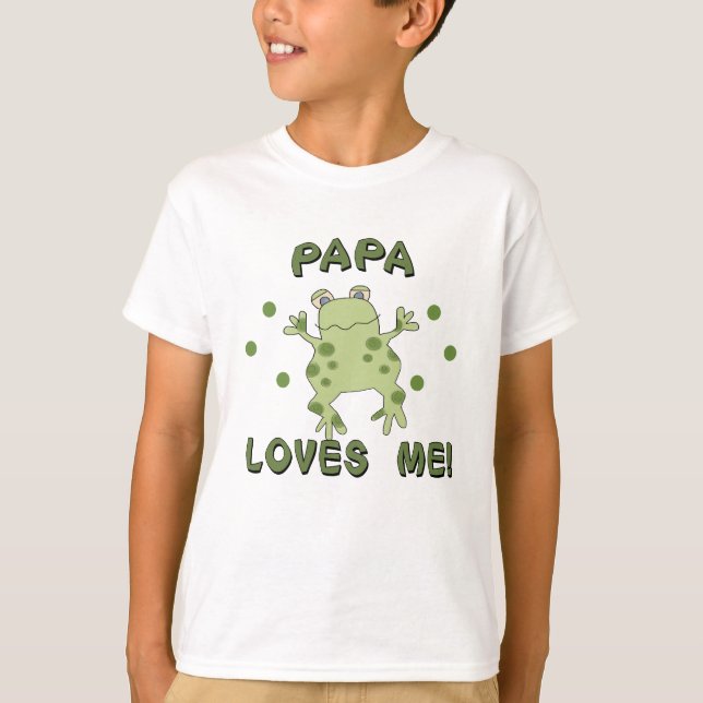 T-shirt Le papa m'aime grenouille (Devant)