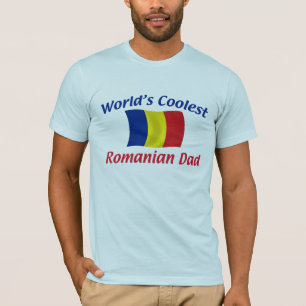 T-shirt Le papa roumain le plus frais