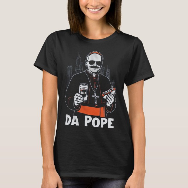 T-shirt Le Pape de Chicago Leo Xiv da Pope (Devant)