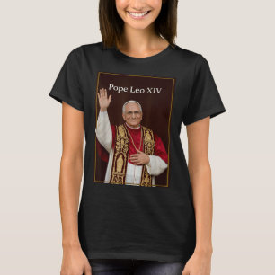 T-shirt Le Pape Leo Xiv - Le Pape Léon Xiv Béni par Dieu