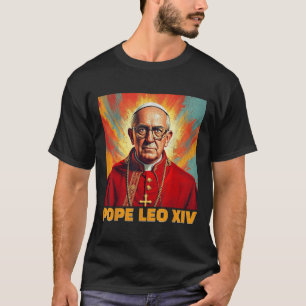T-shirt Le Pape Leo Xiv Nouveau Pape Américain 2025 Drôle
