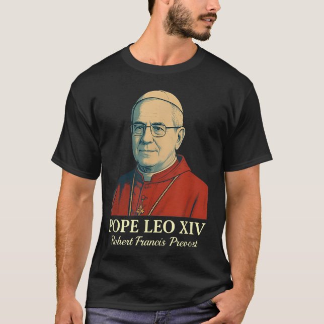T-shirt Le pape Leo Xiv Robert Francis Prevost _8 (Devant)