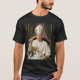 T-shirt Le pape Trump drôle Trump Vatican Christian Retro 
