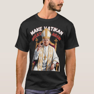 T-shirt Le pape Trump drôle Trump Vatican Christian Retro