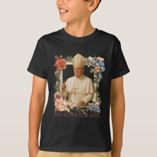 T-shirt Le pape Trump drôle Trump Vatican Christian Retro 