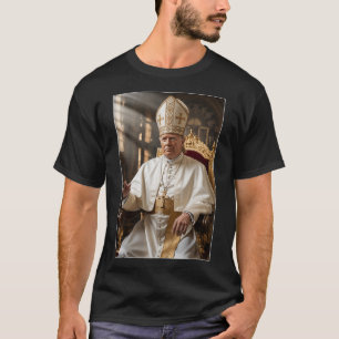 T-shirt Le pape Trump drôle Trump Vatican Christian Retro