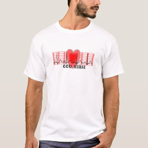 T-shirt Le papier et le coeur d'Ekg de cadeau d'infirmière