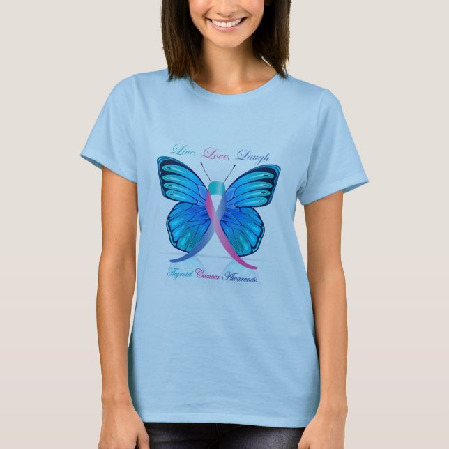 T-shirt Le papillon thyroïde se rende compte (Devant)