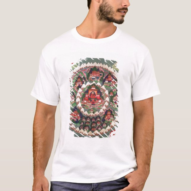 T-shirt Le paradis de Shambhala, bannière tibétaine (Devant)