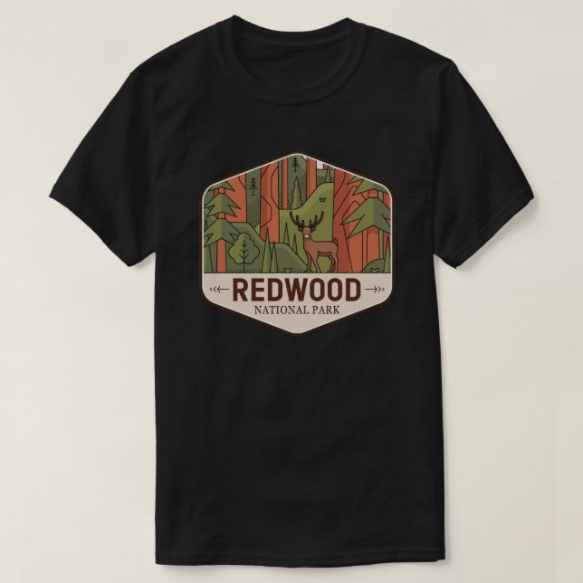 T-shirt Le parc national de Redwood (Design devant)