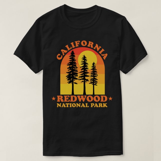 T-shirt Le parc national de Redwood Californie (Design devant)