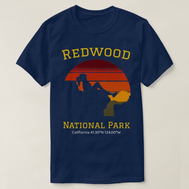 T-shirt Le parc national de Redwood Vintage (Design devant)
