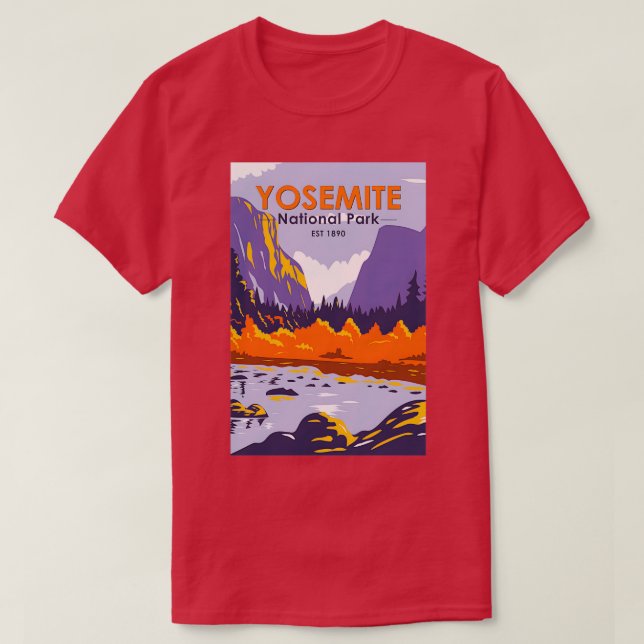 T-shirt Le Parc National De Yosemite El Capitan À L'Automn (Design devant)