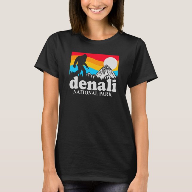 T-shirt Le Parc National Denali Aime Visiter La Nation Amé (Devant)