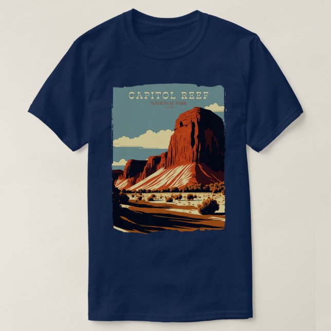T-shirt Le Parc national du Capitol Reef (Design devant)