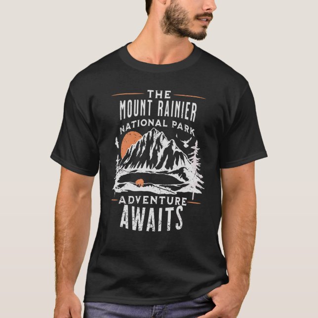 T-shirt Le Parc national du Mont Rainier (Devant)