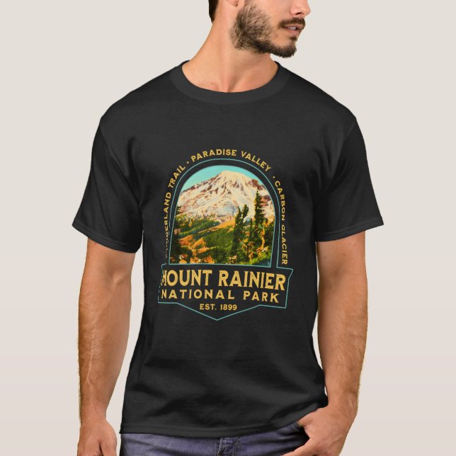 T-shirt Le Parc national du Mont Rainier (Devant)