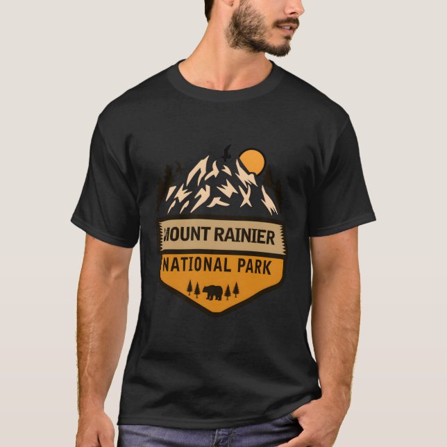 T-shirt Le parc national du Mont-Rainier (Devant)