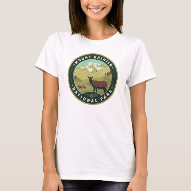 T-shirt Le Parc national du Mont Rainier (Devant)