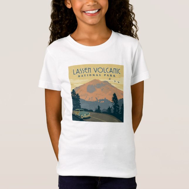 T-Shirt Le Parc national volcanique de Lassen | Voyage rou (Devant)