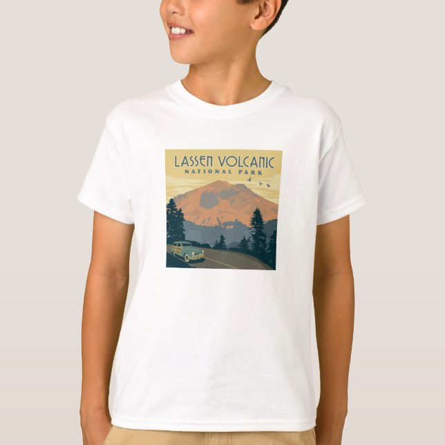 T-shirt Le Parc national volcanique de Lassen | Voyage rou (Devant)