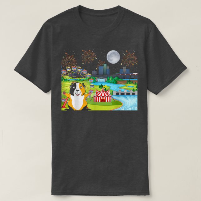 T-shirt Le Parc Thématique Piggy Piggy Piggy Pigs De Guiné (Design devant)