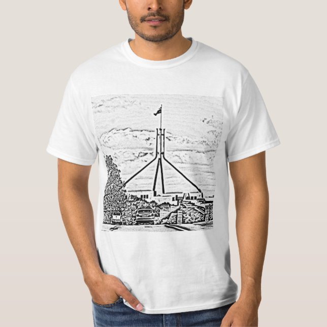T-shirt Le Parlement australien - Canberra (Devant)