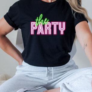 T-shirt Le Party Neon Green & Pink Tropical Bach