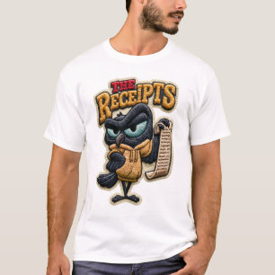 T-shirt Le patch brodé drôle de corbeau « Les Reçus »