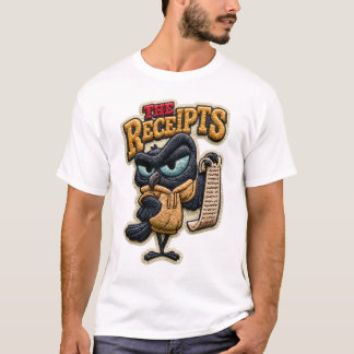 T-shirt Le patch brodé drôle de corbeau « Les Reçus »