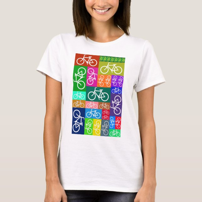 T-shirt Le patchwork va à vélo l'art (Devant)