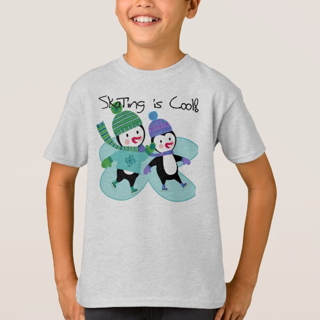 T-shirt Le patinage de pingouins est frais (Devant)