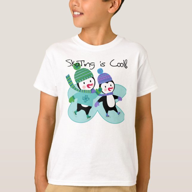 T-shirt Le patinage de pingouins est frais (Devant)