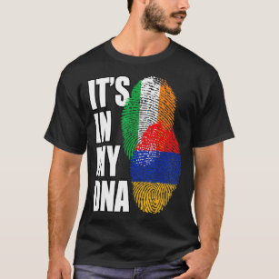 T-shirt Le Patrimoine De L'ADN Mélangé Arménien Et Irlanda