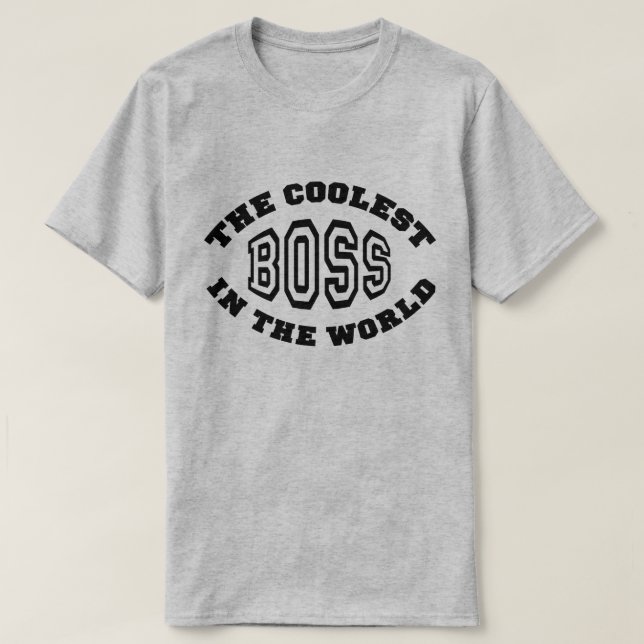 T-shirt Le patron le plus frais au monde (Design devant)