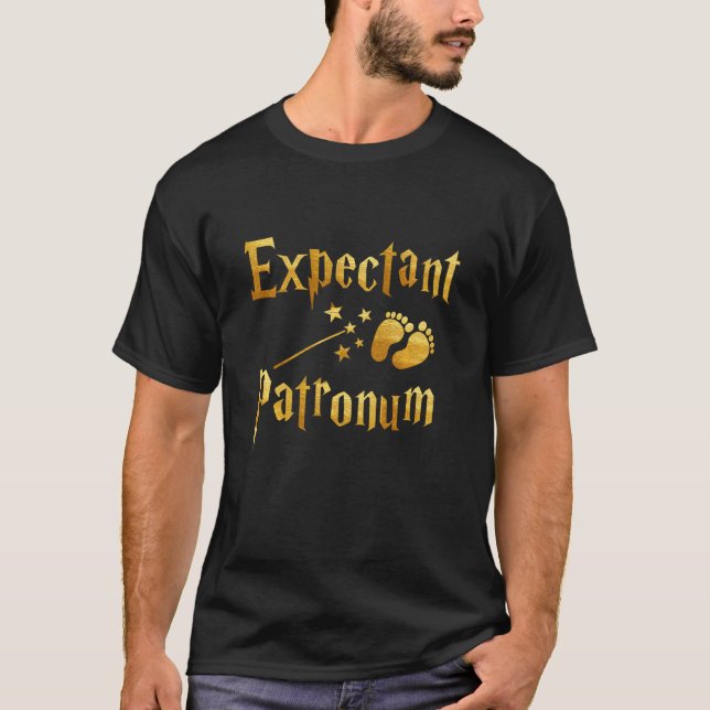 T-shirt Le Patronum attendu Funny Faire-part de grossesse (Devant)