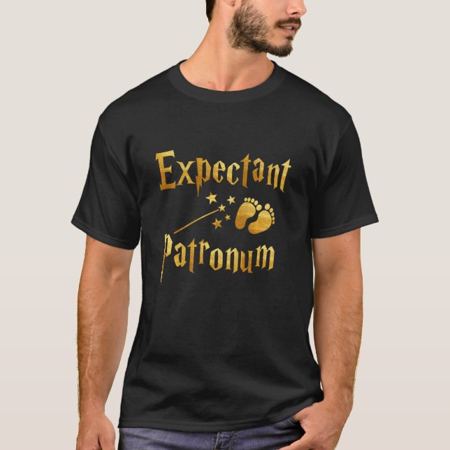 T-shirt Le Patronum attendu Funny Faire-part de grossesse (Devant)