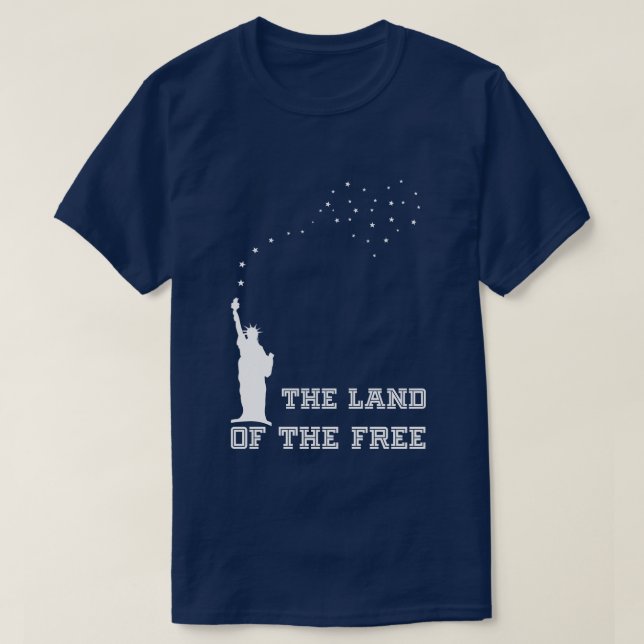 T-shirt Le pays de l'élégante patriotique libre (Design devant)