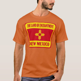 T-shirt Le Pays d'Enchantement Nouveau-Mexique Badg Drapea