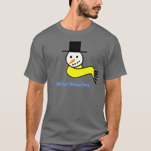 T-shirt Le pays des merveilles d'hiver de bonhomme de