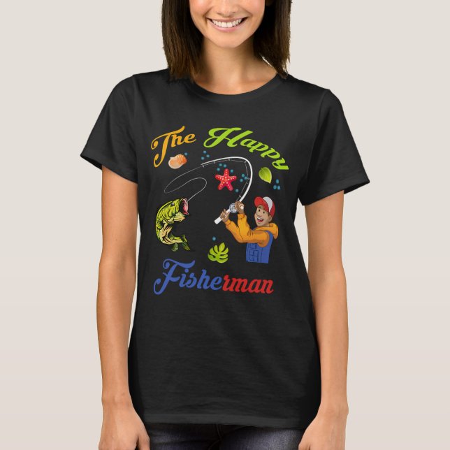 T-shirt Le pêcheur heureux (Devant)