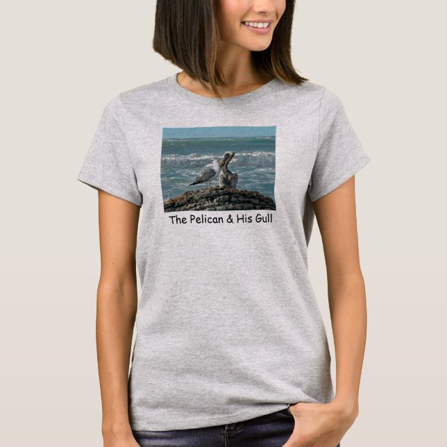 T-shirt Le pélican et sa goéland (Devant)