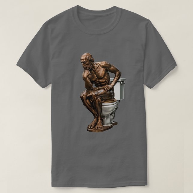 T-shirt Le penseur drôle (Design devant)