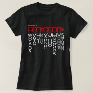 T-shirt Le Pentagone rouge