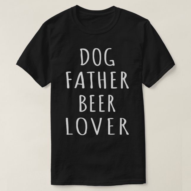 T-shirt Le père de chien Beer Lover I (Design devant)