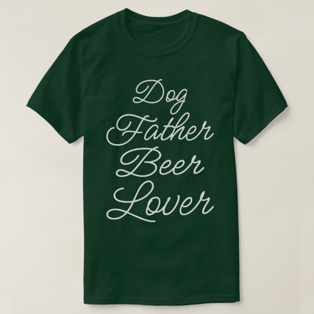 T-shirt Le père de chien Beer Lover II (Design devant)