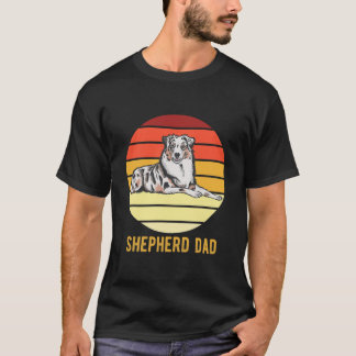 T-shirt Le père du berger de chien rétro-australien 