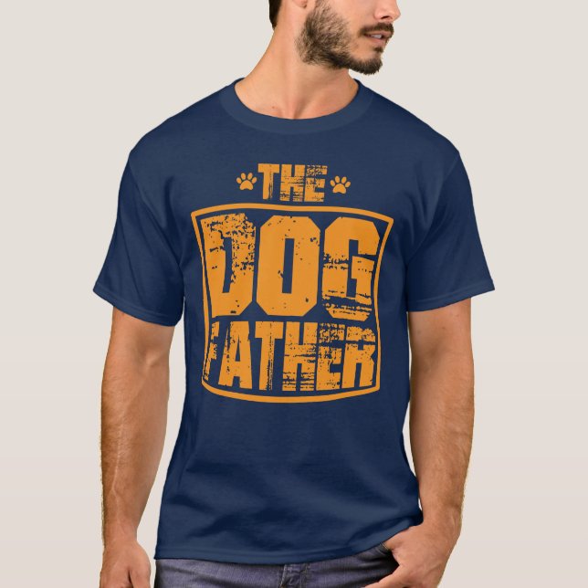 T-shirt Le père du chien a porté Graphisme (Devant)